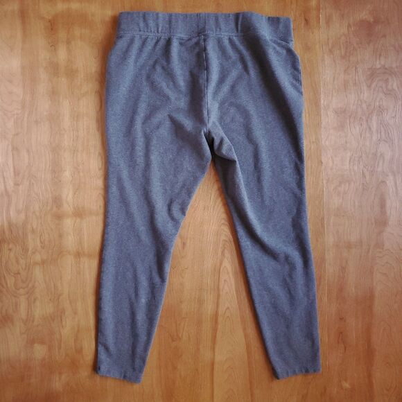 Lands End Starfish Mid Rise Knit Leggings XL 18 Gray 409530 Cotton Spandex - Picture 2 of 9